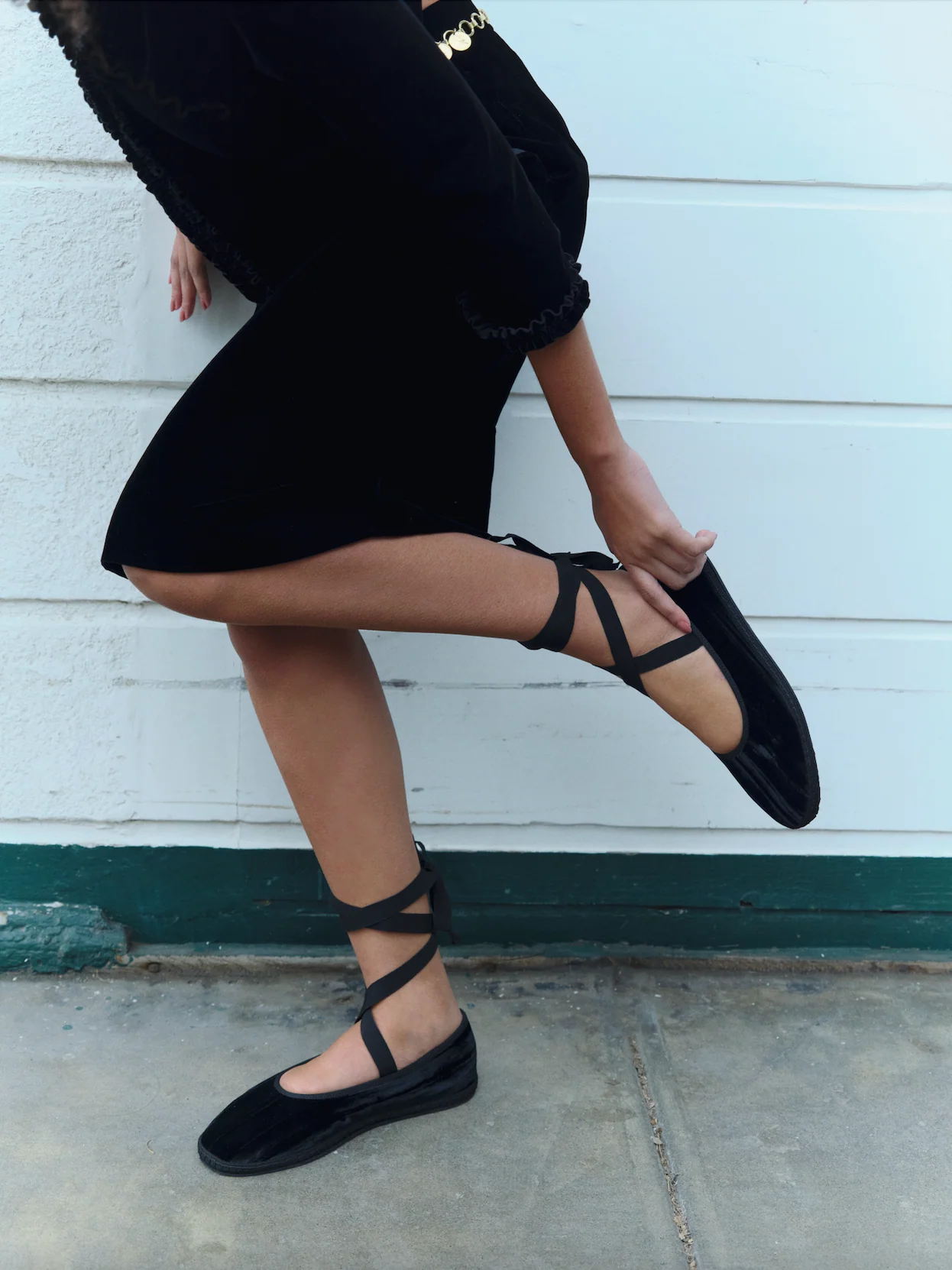 Black Ribbon Ballet Flat Friulane - Image 9