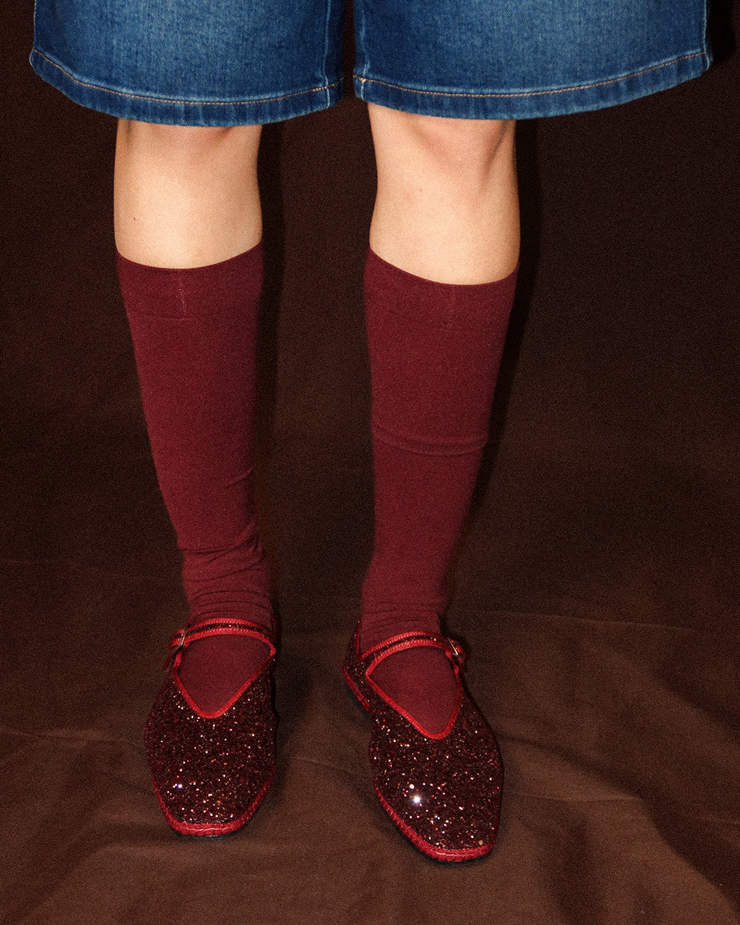 Mina Burgundy Glitter Mary Jane - Image 4
