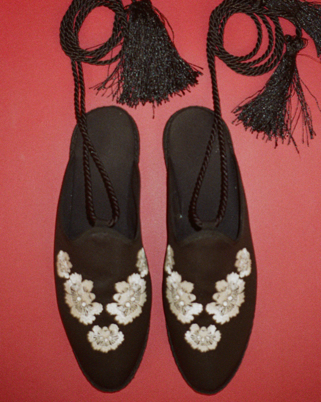 Ciao Lucia Embroidered Satin Slide - Image 4